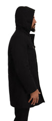 Dolce & Gabbana Black Denim Hooded Parka Coat Winter Jacket -   -  Dolce & Gabbana.