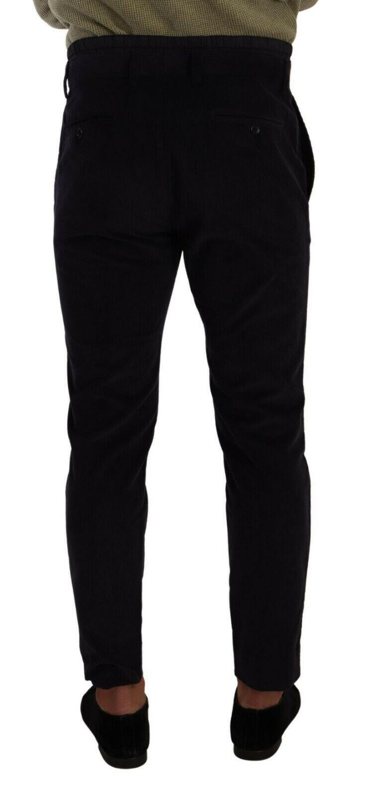 Dolce & Gabbana Blue Cotton Skinny Corduroy Trouser Pants -   -  Dolce & Gabbana.