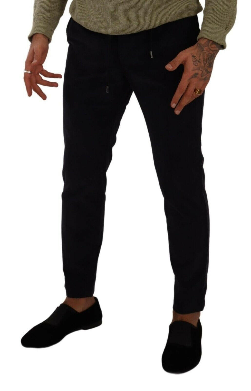 Dolce & Gabbana Blue Cotton Skinny Corduroy Trouser Pants -   -  Dolce & Gabbana.