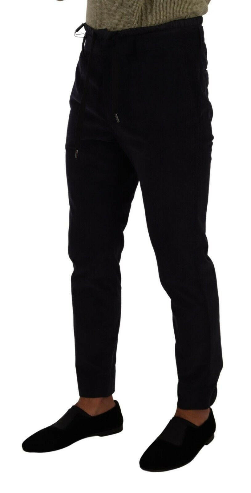 Dolce & Gabbana Blue Cotton Skinny Corduroy Trouser Pants -   -  Dolce & Gabbana.