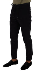 Dolce & Gabbana Blue Cotton Skinny Corduroy Trouser Pants -   -  Dolce & Gabbana.