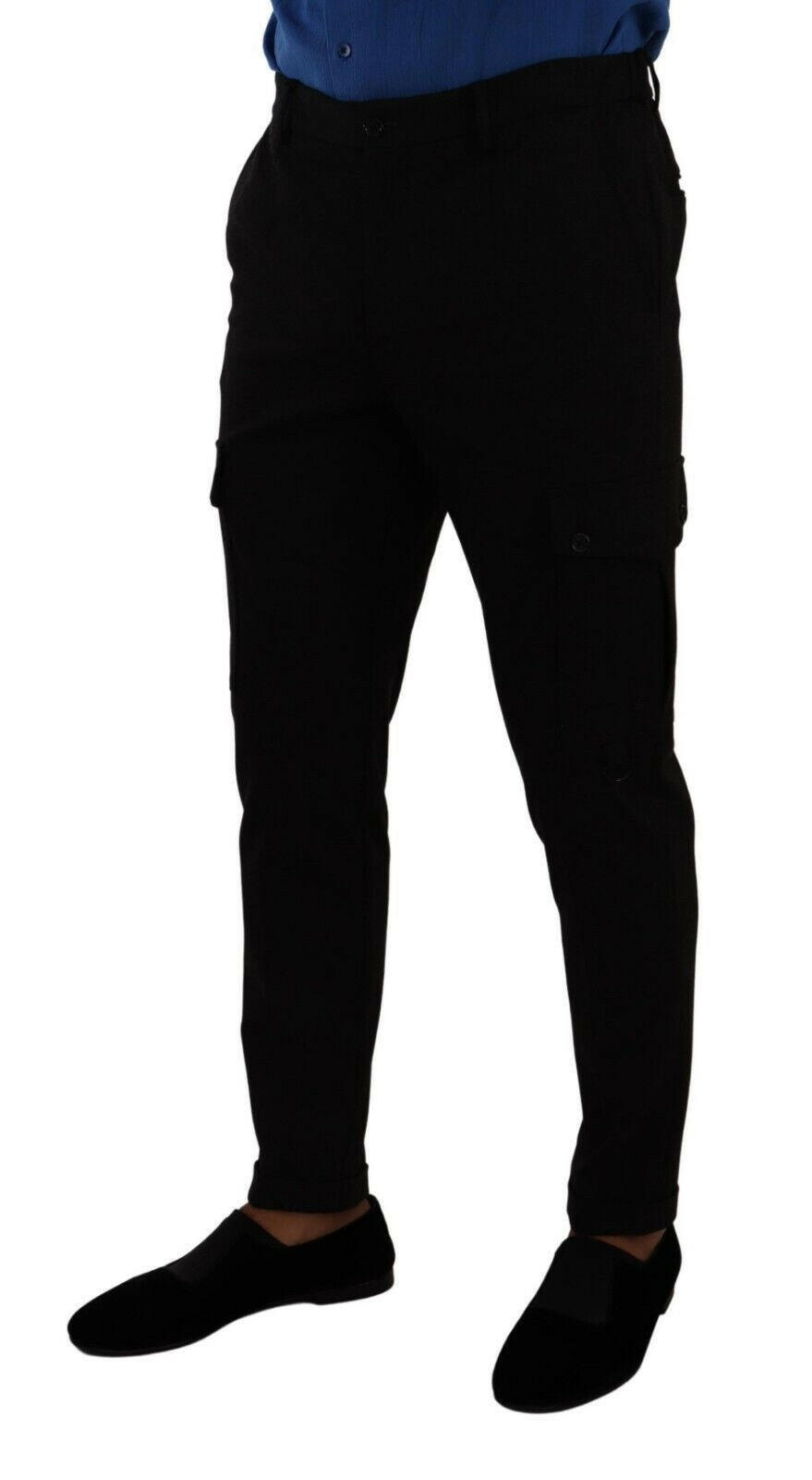 Dolce & Gabbana Black Viscose Skinny Cargo Trouser Pants -   -  Dolce & Gabbana.