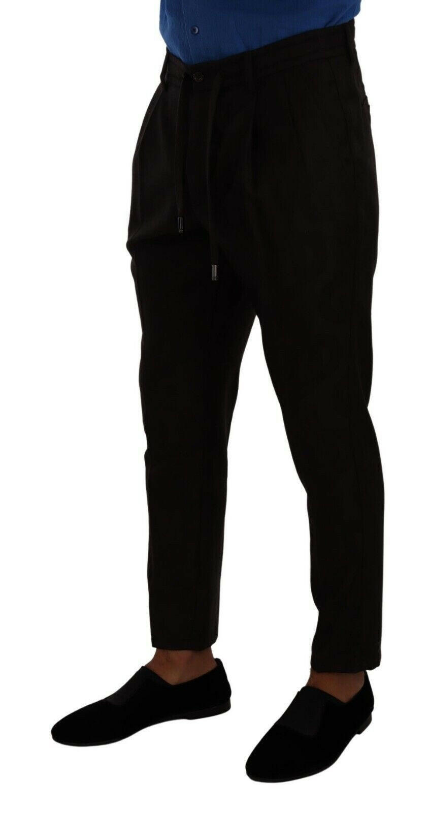 Dolce & Gabbana Bordeaux Wool Men Skinny Trouser Pants -   -  Dolce & Gabbana.