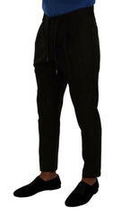 Dolce & Gabbana Bordeaux Wool Men Skinny Trouser Pants -   -  Dolce & Gabbana.