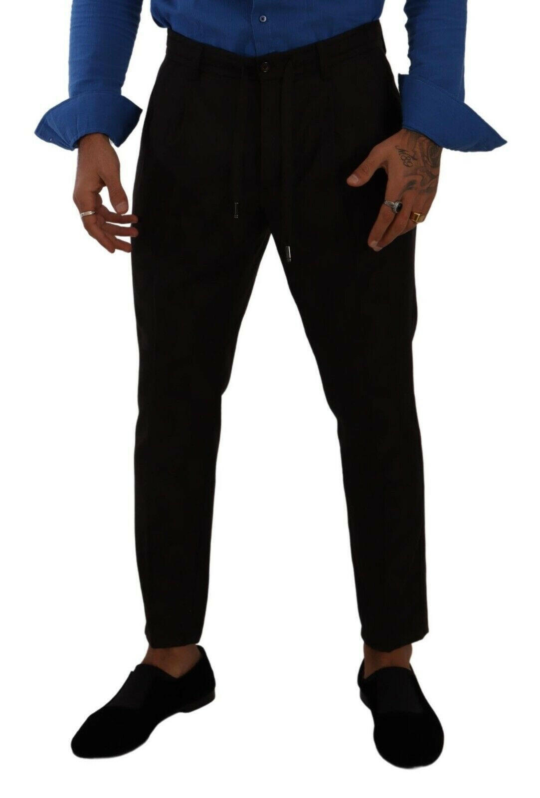 Dolce & Gabbana Bordeaux Wool Men Skinny Trouser Pants -   -  Dolce & Gabbana.