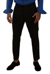 Dolce & Gabbana Bordeaux Wool Men Skinny Trouser Pants -   -  Dolce & Gabbana.