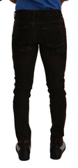 Dolce & Gabbana Brown DG Crown Logo Cotton Skinny Denim Jeans -   -  Dolce & Gabbana.