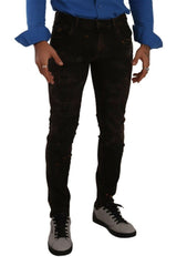 Dolce & Gabbana Brown DG Crown Logo Cotton Skinny Denim Jeans -   -  Dolce & Gabbana.
