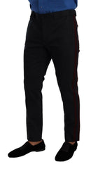 Dolce & Gabbana Blue Bordeaux Cotton Skinny Chino Pants -   -  Dolce & Gabbana.