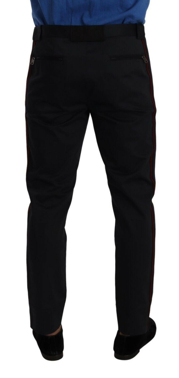 Dolce & Gabbana Blue Bordeaux Cotton Skinny Chino Pants -   -  Dolce & Gabbana.