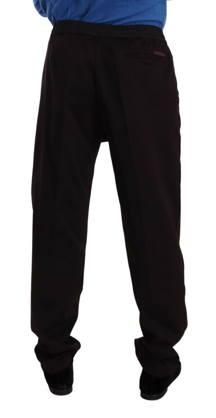 Dolce & Gabbana Bordeaux Cotton Mens Skinny Trouser Pants -   -  Dolce & Gabbana.