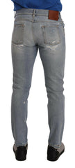 Dolce & Gabbana Light Blue Tattered Cotton Regular Denim Jeans -   -  Dolce & Gabbana.