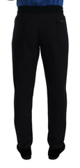 Dolce & Gabbana Blue Cotton Stretch Jogging Trouser Pants -   -  Dolce & Gabbana.