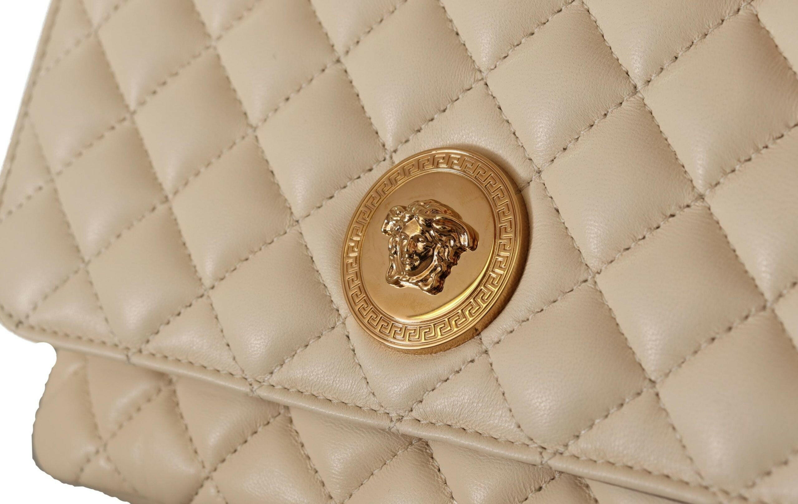 Versace Elegant White Nappa Leather Shoulder Bag -  Luxury Shoulder Bag for Women -  Versace.