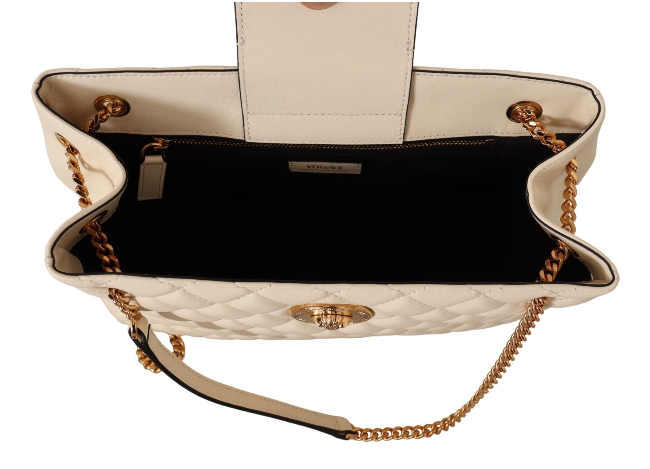 Versace Elegant Quilted Nappa Leather Tote -  Luxury Shopper Bag for Women -  Versace.