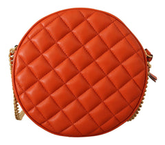 Versace Elegant Round Nappa Leather Crossbody Bag -  Luxury Cross Body Bag for Women -  Versace.