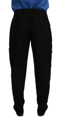 Dolce & Gabbana Black Cotton Stretch Tapered Cargo Pants -   -  Dolce & Gabbana.