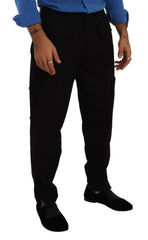Dolce & Gabbana Black Cotton Stretch Tapered Cargo Pants -   -  Dolce & Gabbana.