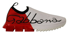 Dolce & Gabbana White Red Sorrento Sandals Sneakers -   -  Dolce & Gabbana.