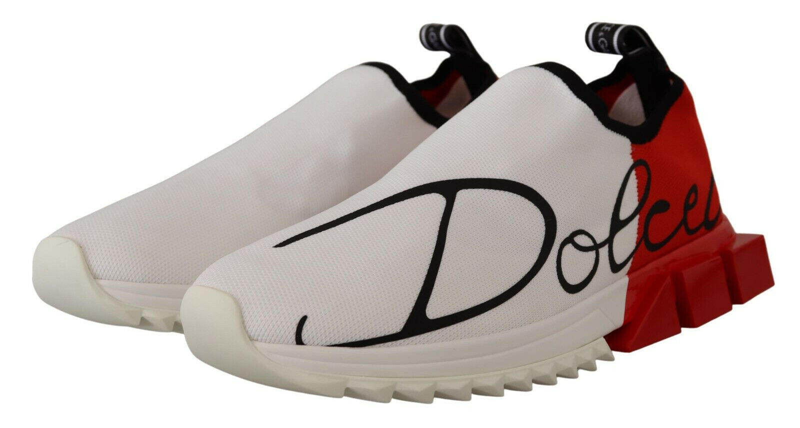 Dolce & Gabbana White Red Sorrento Sandals Sneakers -   -  Dolce & Gabbana.