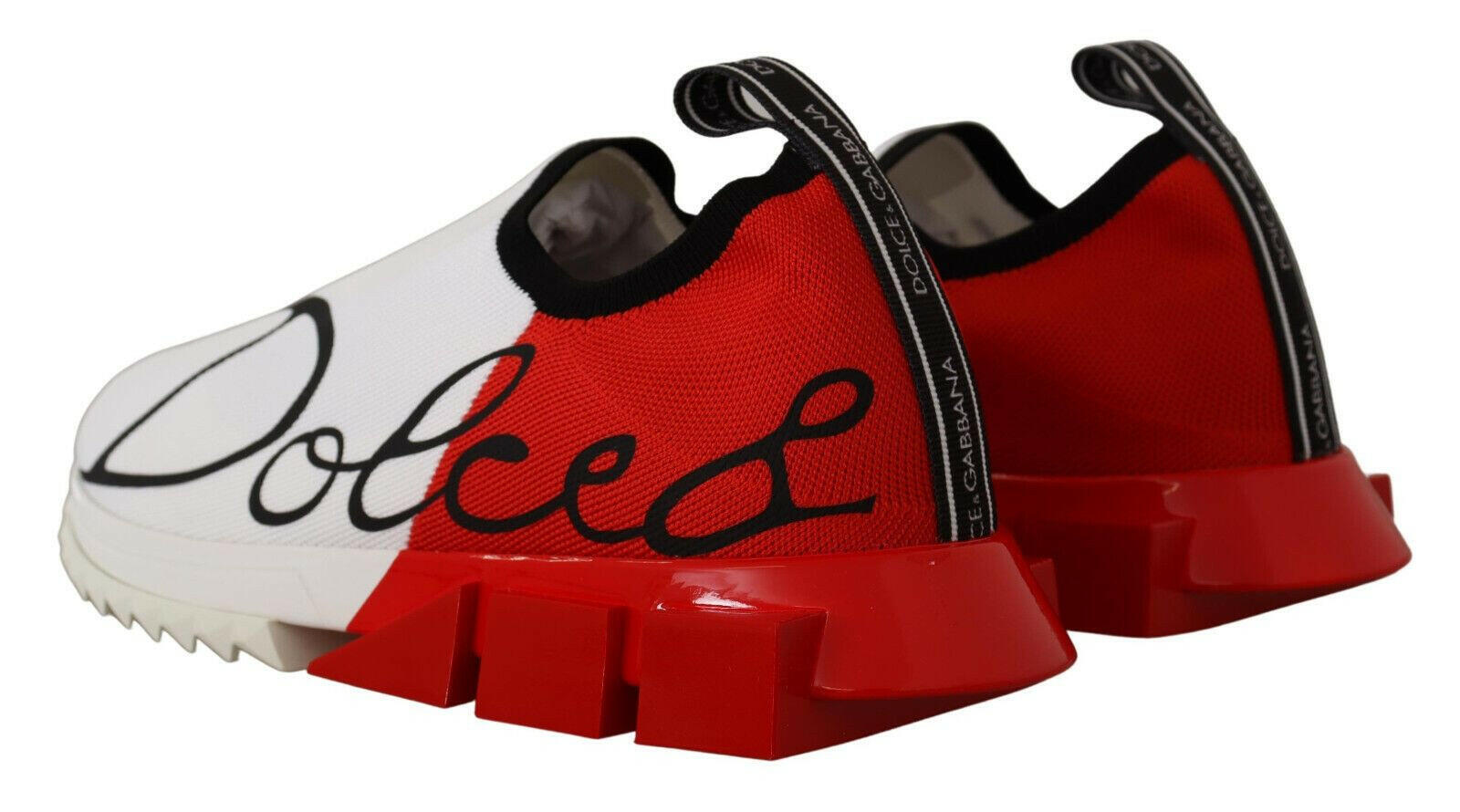 Dolce & Gabbana White Red Sorrento Sandals Sneakers -   -  Dolce & Gabbana.