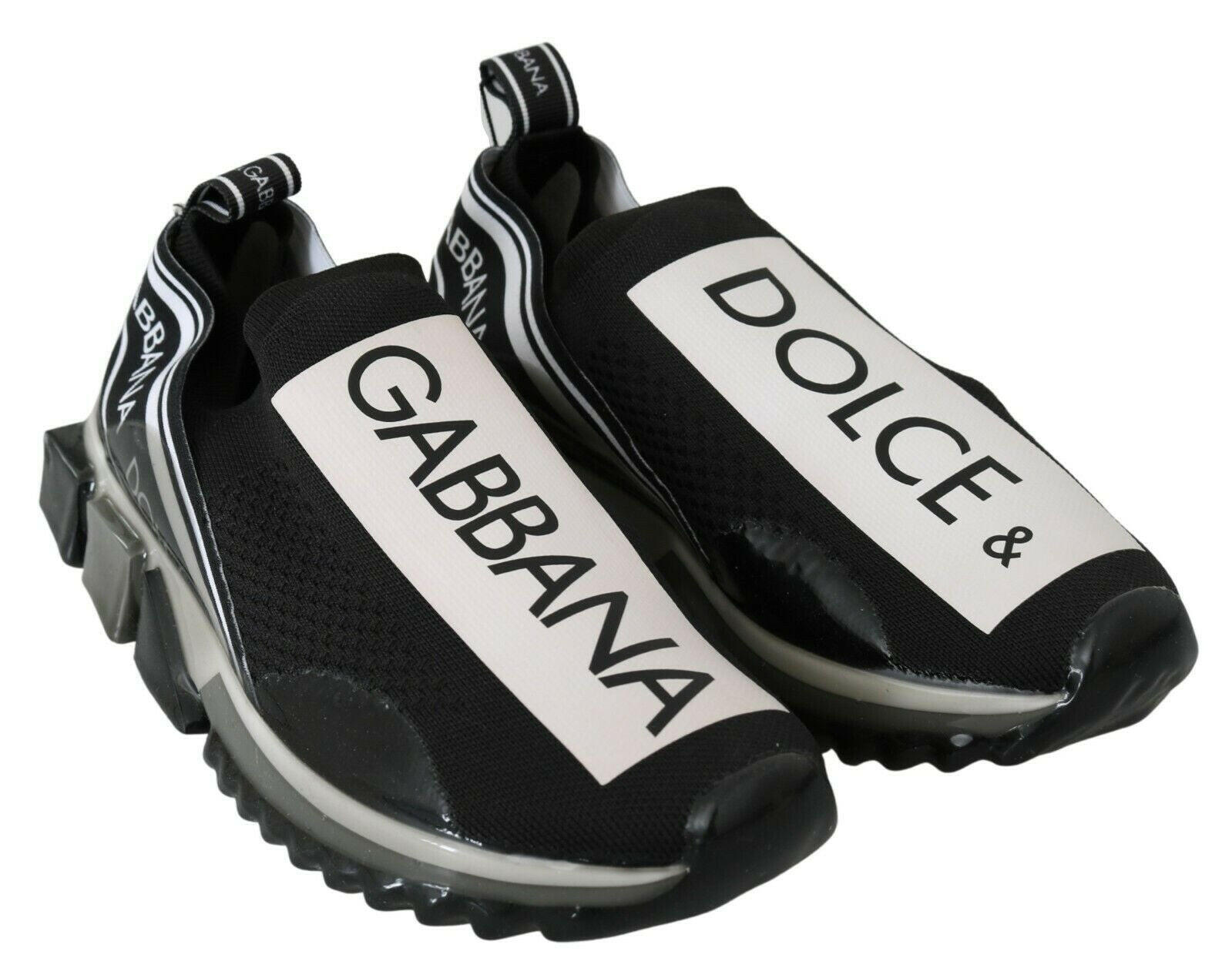 Dolce & Gabbana Black White SORRENTO Sport Stretch Sneakers -   -  Dolce & Gabbana.