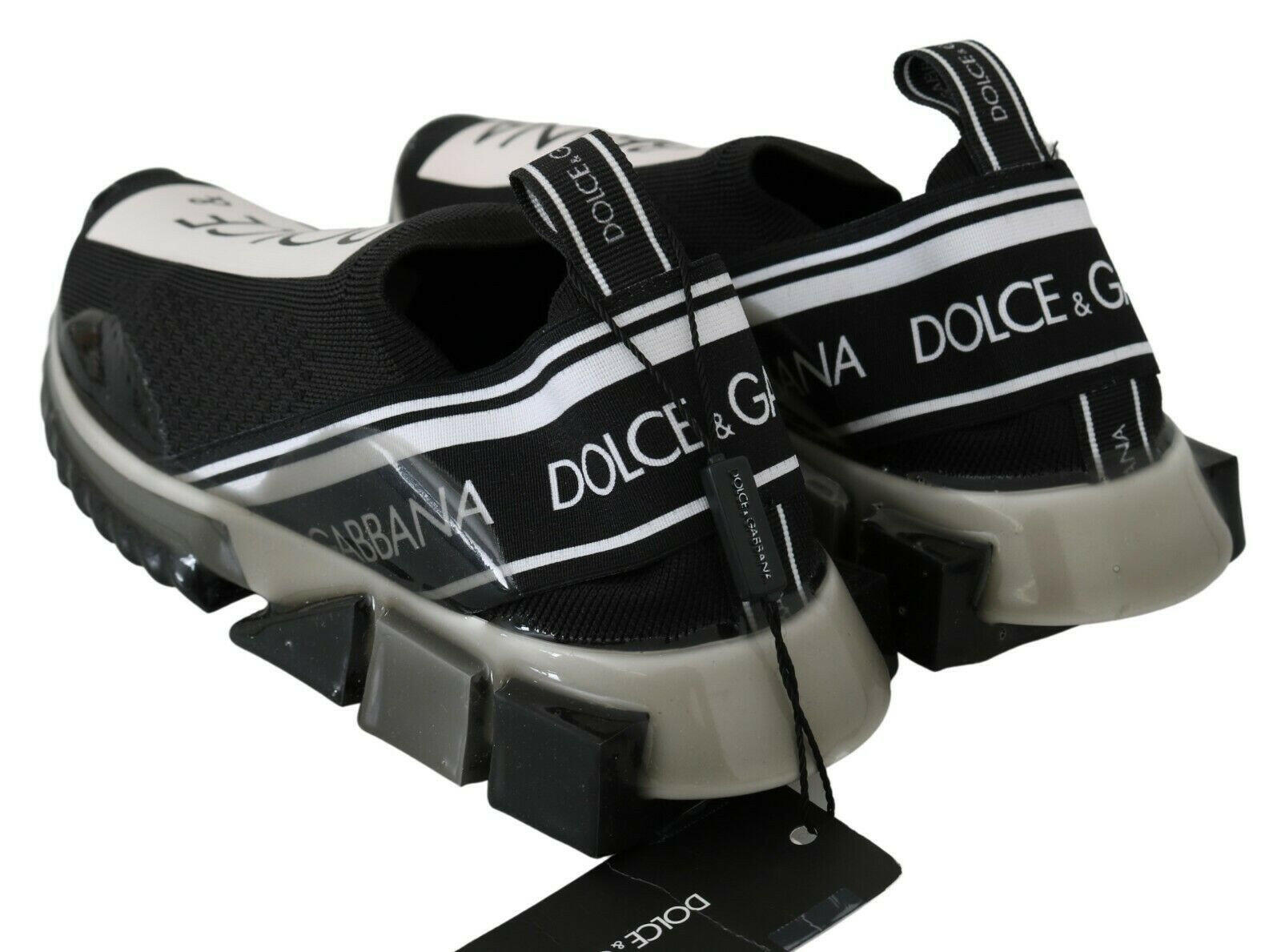 Dolce & Gabbana Black White SORRENTO Sport Stretch Sneakers -   -  Dolce & Gabbana.