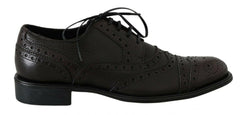Dolce & Gabbana Brown Leather Wingtip Derby Formal Shoes -   -  Dolce & Gabbana.