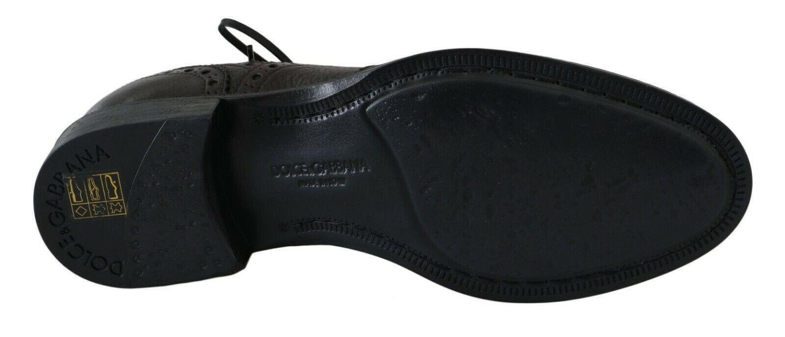 Dolce & Gabbana Brown Leather Wingtip Derby Formal Shoes -   -  Dolce & Gabbana.