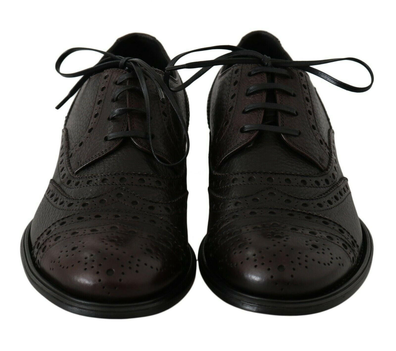 Dolce & Gabbana Brown Leather Wingtip Derby Formal Shoes -   -  Dolce & Gabbana.