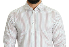 Dolce & Gabbana White Striped Formal MARTINI Shirt -   -  Dolce & Gabbana.