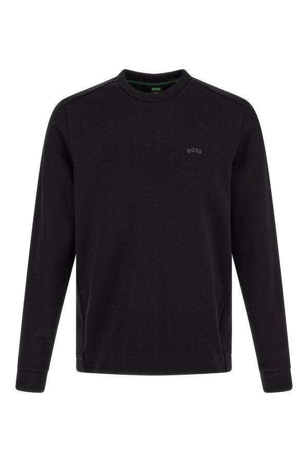 Hugo Boss Elegant Black Cotton Round Neck Sweatshirt -   -  Hugo Boss.