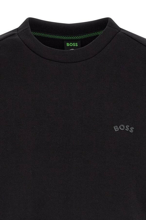 Hugo Boss Elegant Black Cotton Round Neck Sweatshirt -   -  Hugo Boss.