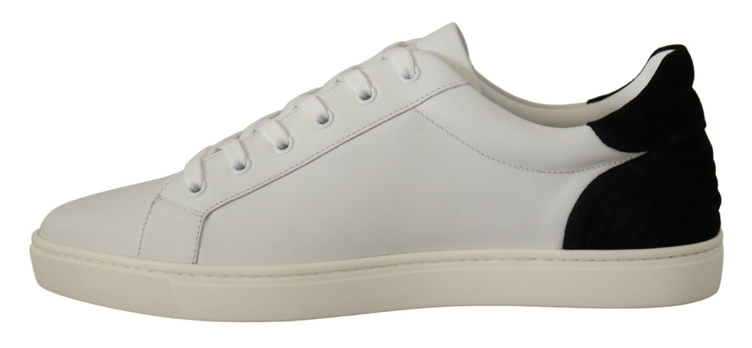 Dolce & Gabbana White Suede Leather Low Tops Sneakers -   -  Dolce & Gabbana.