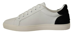 Dolce & Gabbana White Suede Leather Low Tops Sneakers -   -  Dolce & Gabbana.
