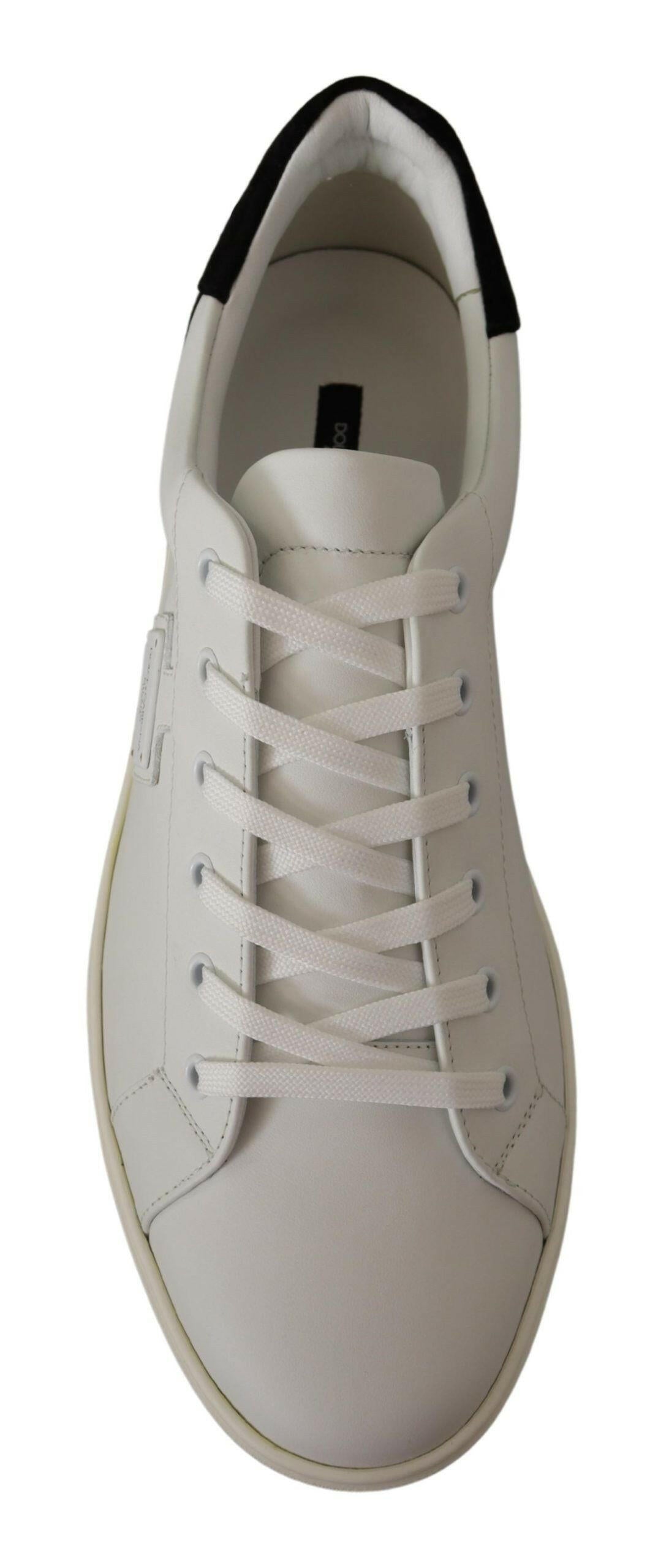 Dolce & Gabbana White Suede Leather Low Tops Sneakers -   -  Dolce & Gabbana.