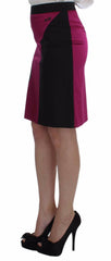 Dolce & Gabbana Pink Black Above Knees Cotton Stretch Skirt -   -  Dolce & Gabbana.