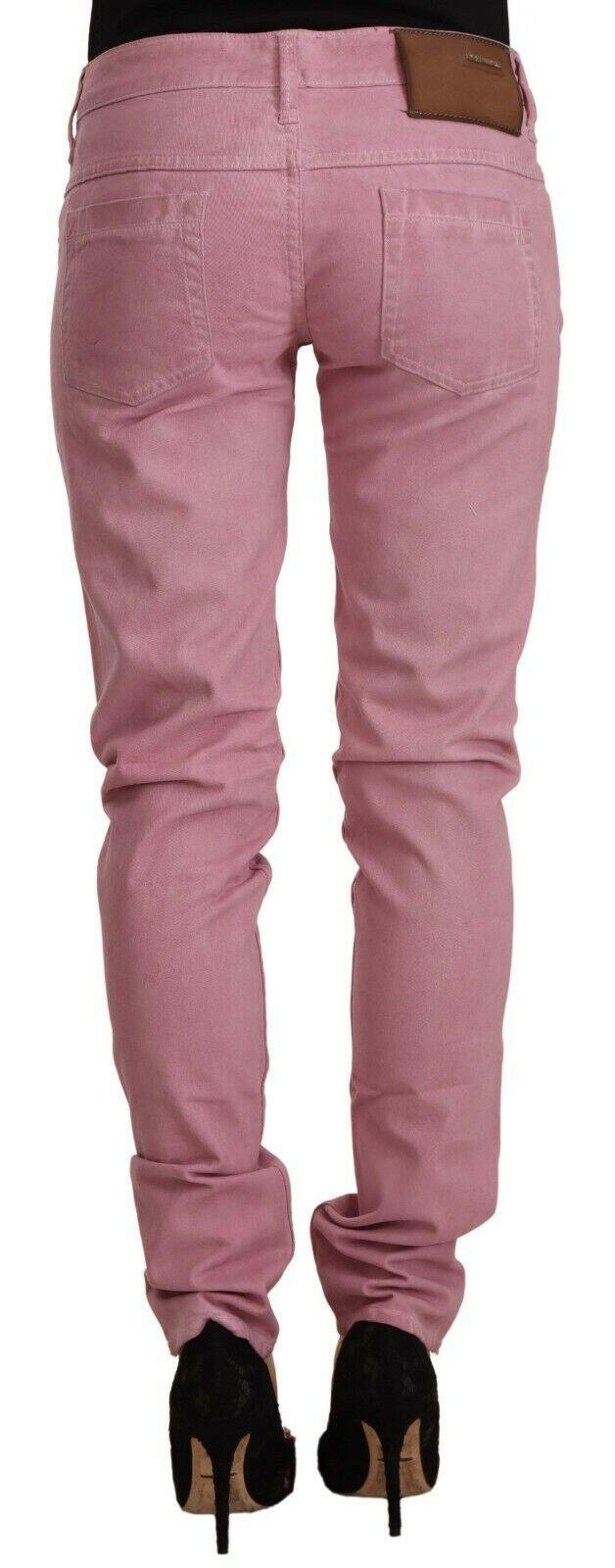 Acht Pink Cotton Slim Fit Women Denim Skinny Jeans -   -  Acht.
