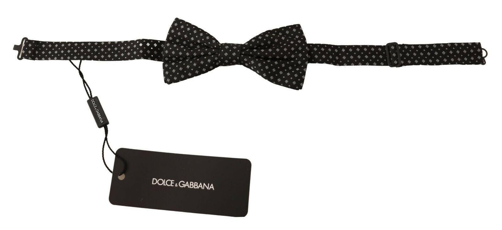 Dolce & Gabbana Black 100% Silk Adjustable Neck Papillon Tie -  Neckties, Men -  Dolce & Gabbana.