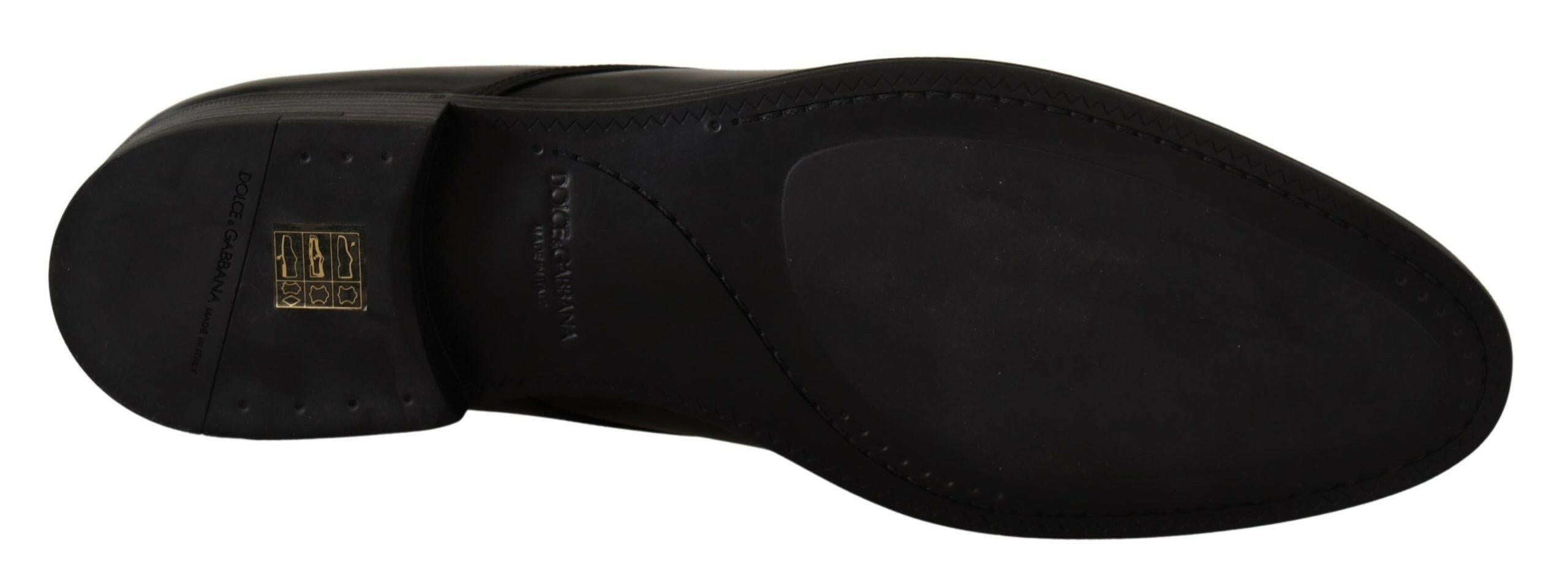 Dolce & Gabbana Black Leather Lace Up Formal Derby Shoes -   -  Dolce & Gabbana.