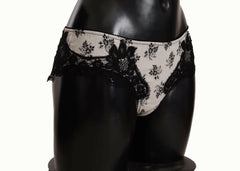 Dolce & Gabbana White Floral Lace Satin Briefs Underwear -   -  Dolce & Gabbana.