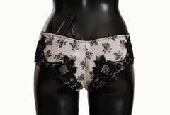 Dolce & Gabbana White Floral Lace Satin Briefs Underwear -   -  Dolce & Gabbana.