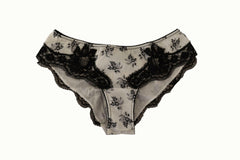 Dolce & Gabbana White Floral Lace Satin Briefs Underwear -   -  Dolce & Gabbana.