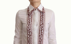 Dolce & Gabbana White Cotton Lace Long Sleeves Ruffle Collar Top Shirt -   -  Dolce & Gabbana.