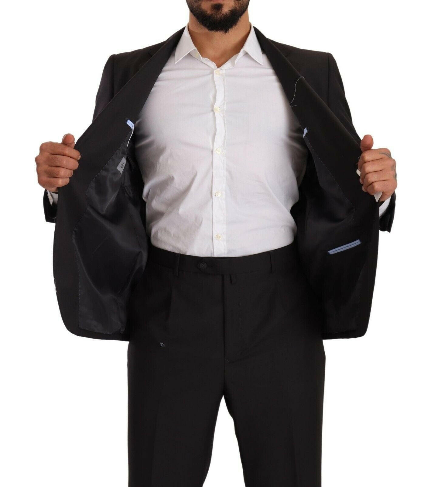 Domenico Tagliente Gray Polyester Single Breasted Formal Suit -   -  Domenico Tagliente.