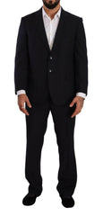 Domenico Tagliente Blue Polyester Single Breasted Formal Suit -   -  Domenico Tagliente.