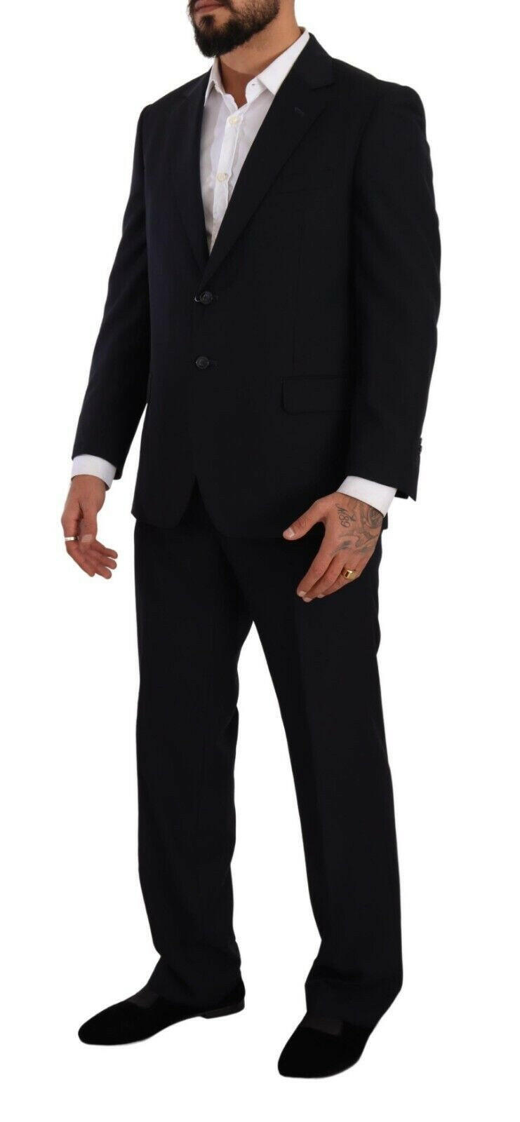 Domenico Tagliente Blue Polyester Single Breasted Formal Suit -   -  Domenico Tagliente.