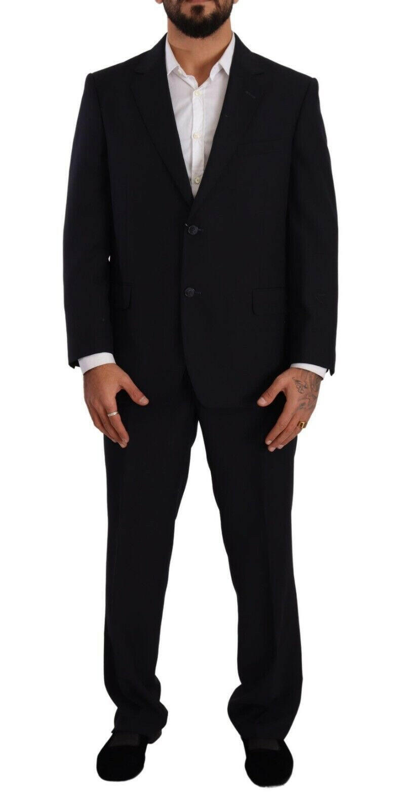 Domenico Tagliente Blue Polyester Single Breasted Formal Suit -   -  Domenico Tagliente.
