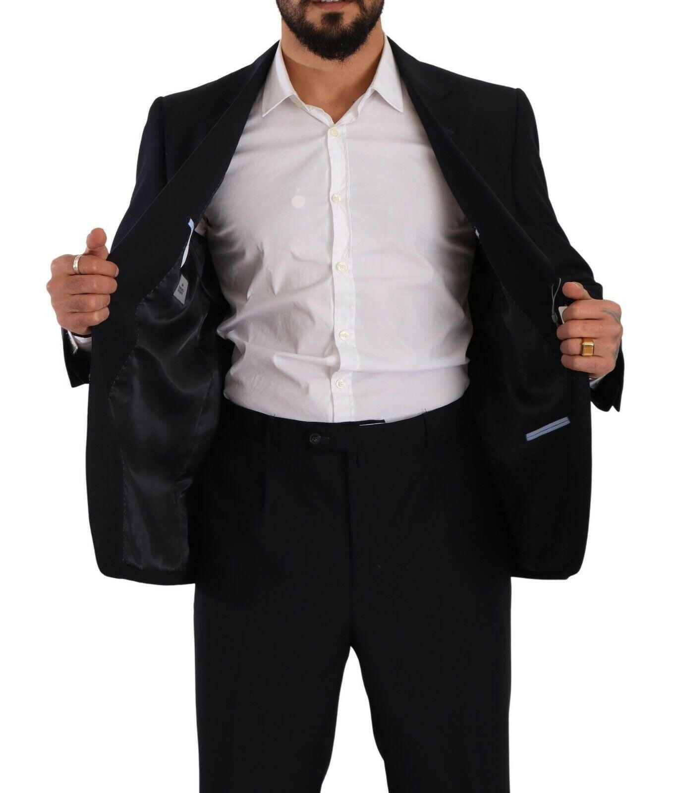 Domenico Tagliente Blue Polyester Single Breasted Formal Suit -   -  Domenico Tagliente.