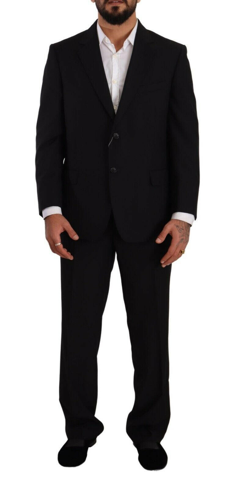 Domenico Tagliente Black Polyester Single Breasted Formal Suit -   -  Domenico Tagliente.